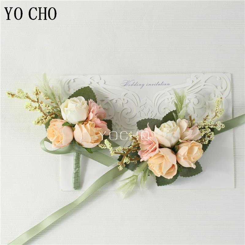 YO CHO Boutonniere Wedding Men - огляд і ціна Embroidery Bracelet