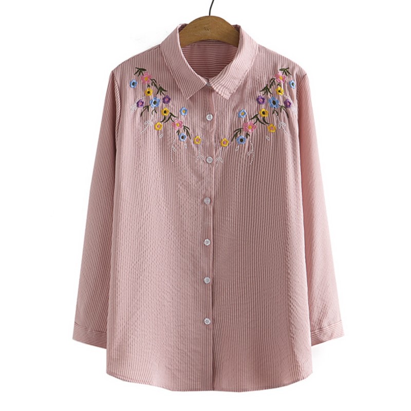 4XL Plus Size Shirts Women Spr - огляд і ціна Embroidery Blouse