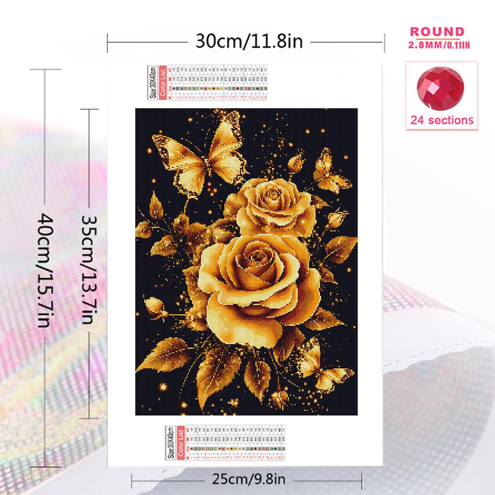 1PC frameless  Diamond Paintin - огляд і ціна Embroidery Flower