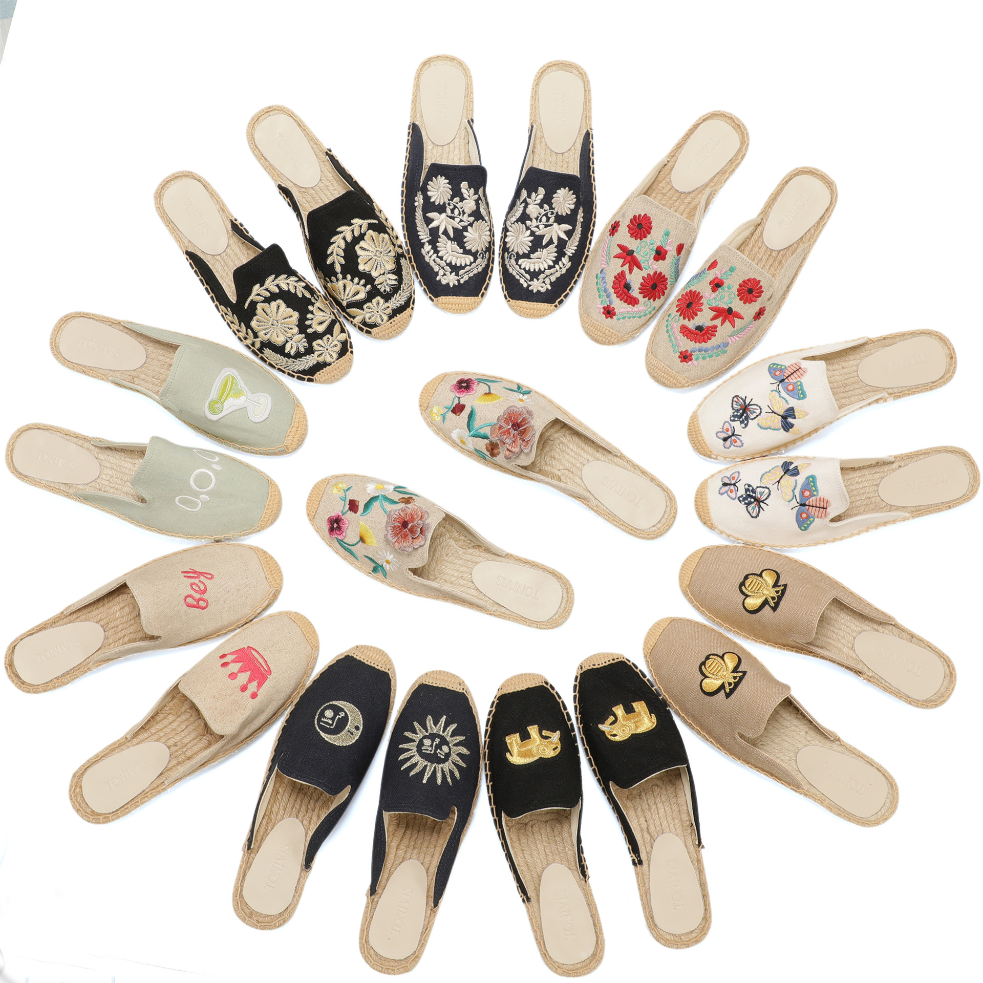 Women Floral Embroidered Espad - огляд і ціна Embroidery On Leather