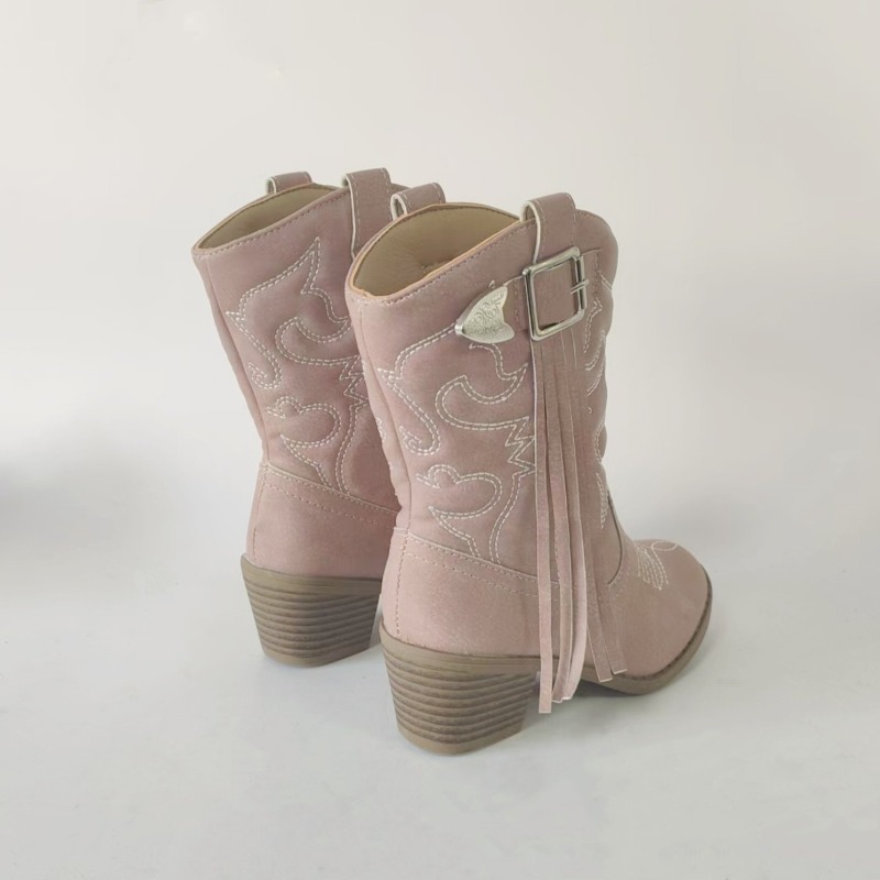 Girls Pink Belt Buckle Tassel  - огляд і ціна Embroidery On Leather