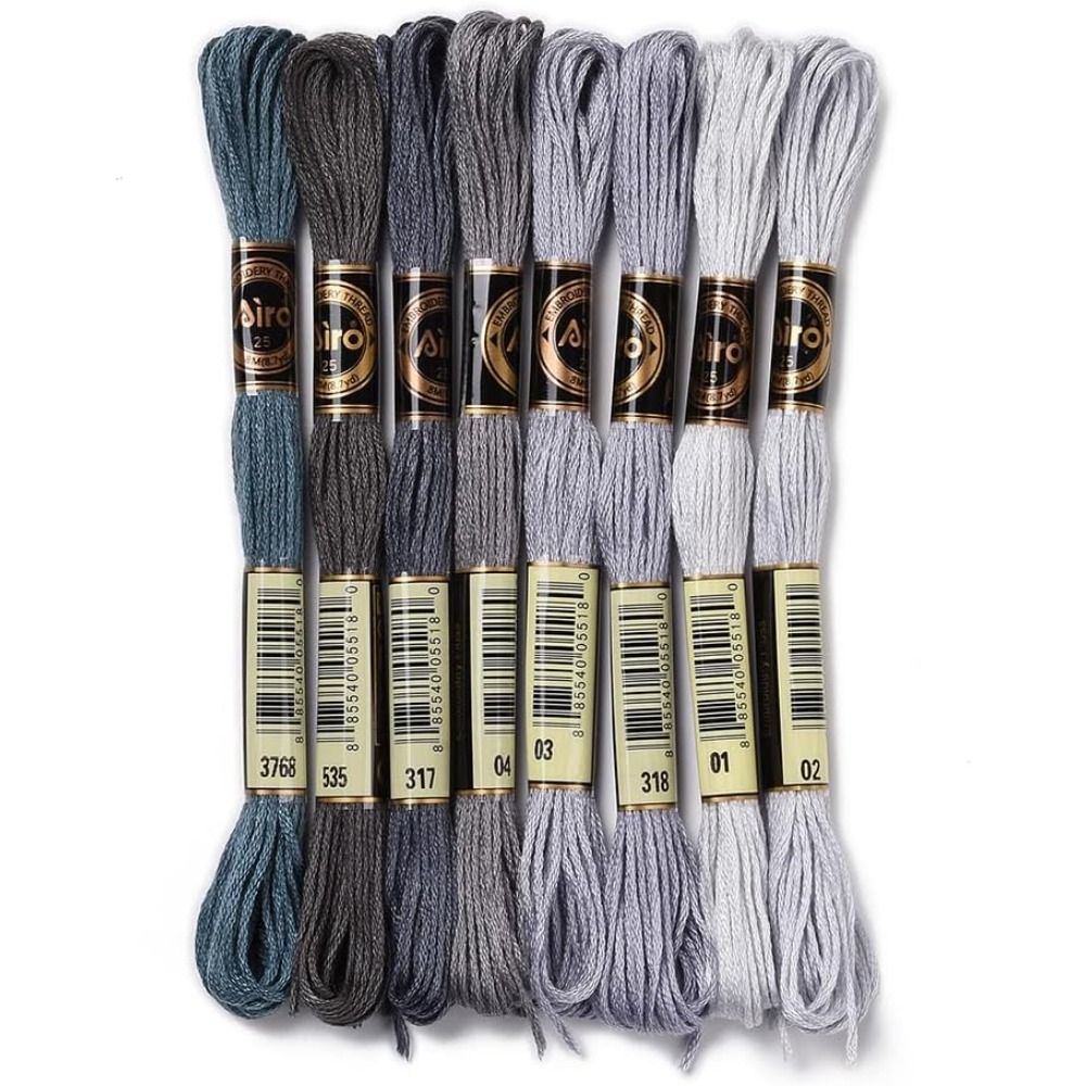 8 Skeins 70 Yards Grey Friends - огляд і ціна Embroidery Bracelet