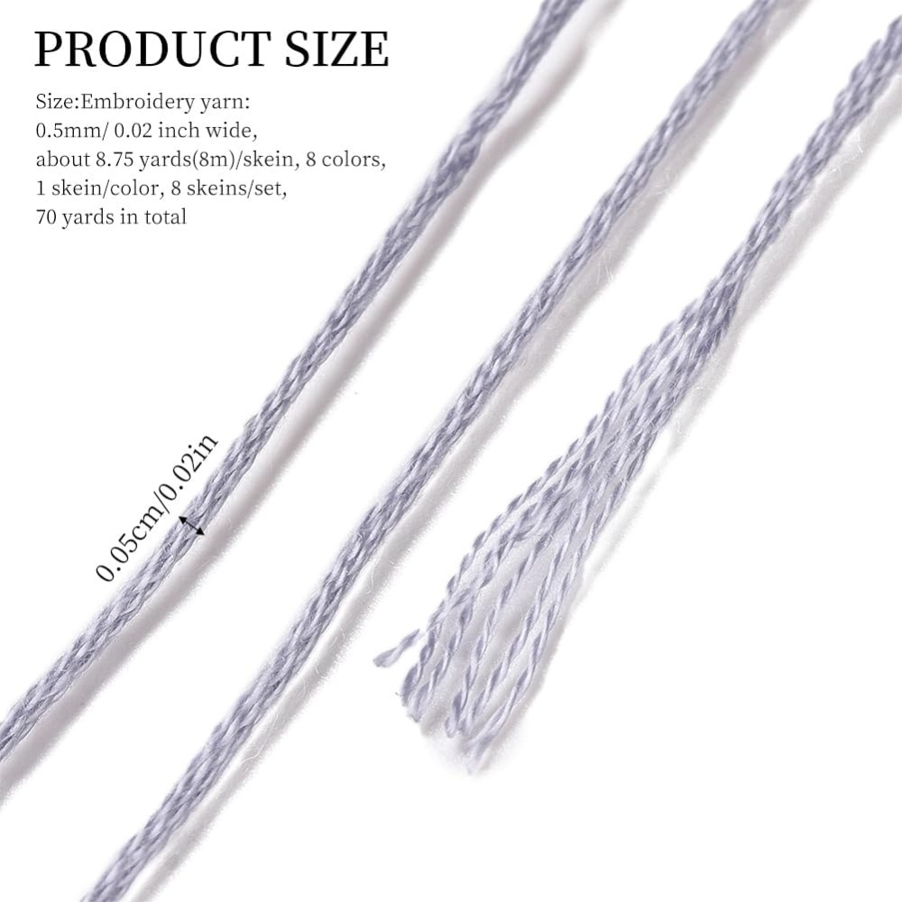 8 Skeins 70 Yards Grey Friends - огляд і ціна Embroidery Bracelet