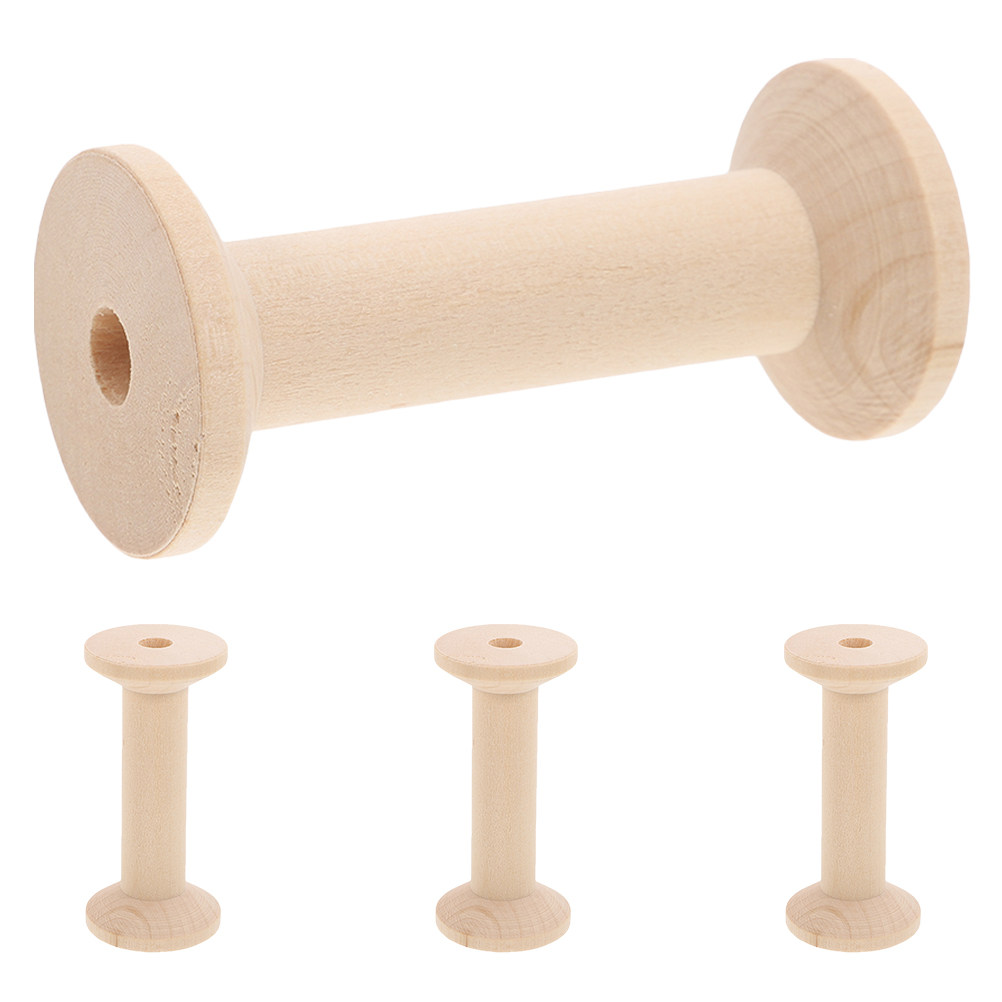 4Pcs Wooden Bobbin Set Smooth  - огляд і ціна Embroidery Yarn