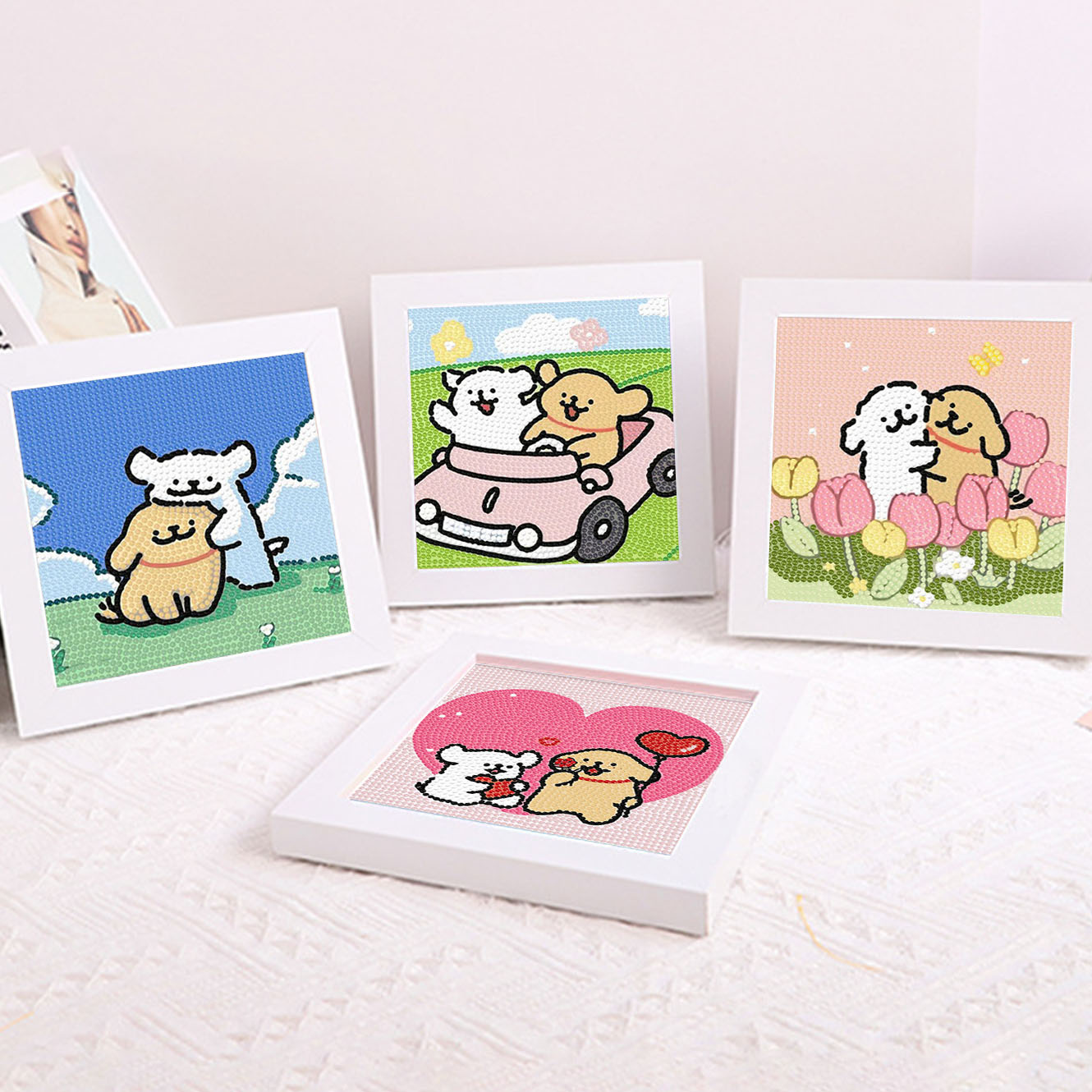 Cartoon Line Puppy Crystal Dia - огляд і ціна Embroidery Ideas
