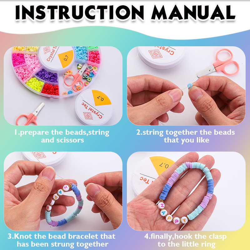Clay Beads Bracelet Making Kit - огляд і ціна Embroidery Charm