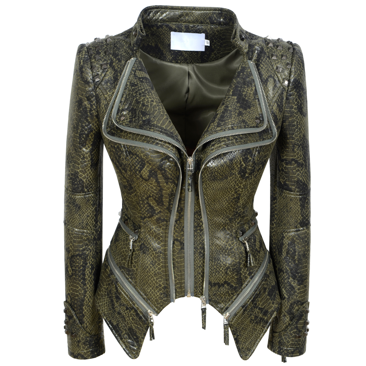 Snake Skin Print PU Women's Wi - огляд і ціна Embroidery On Leather