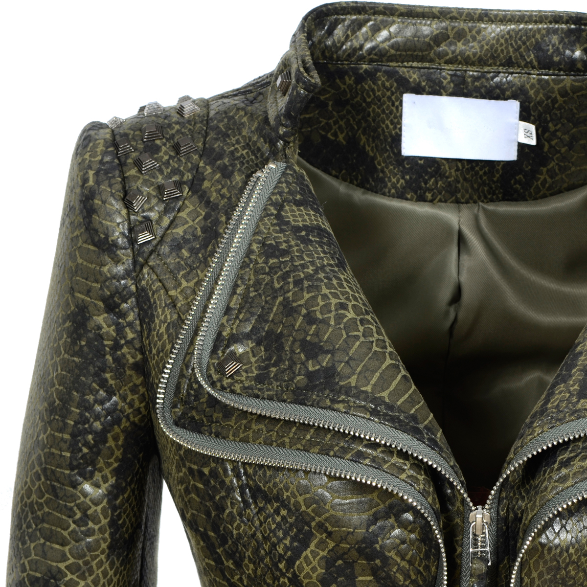 Snake Skin Print PU Women's Wi - огляд і ціна Embroidery On Leather