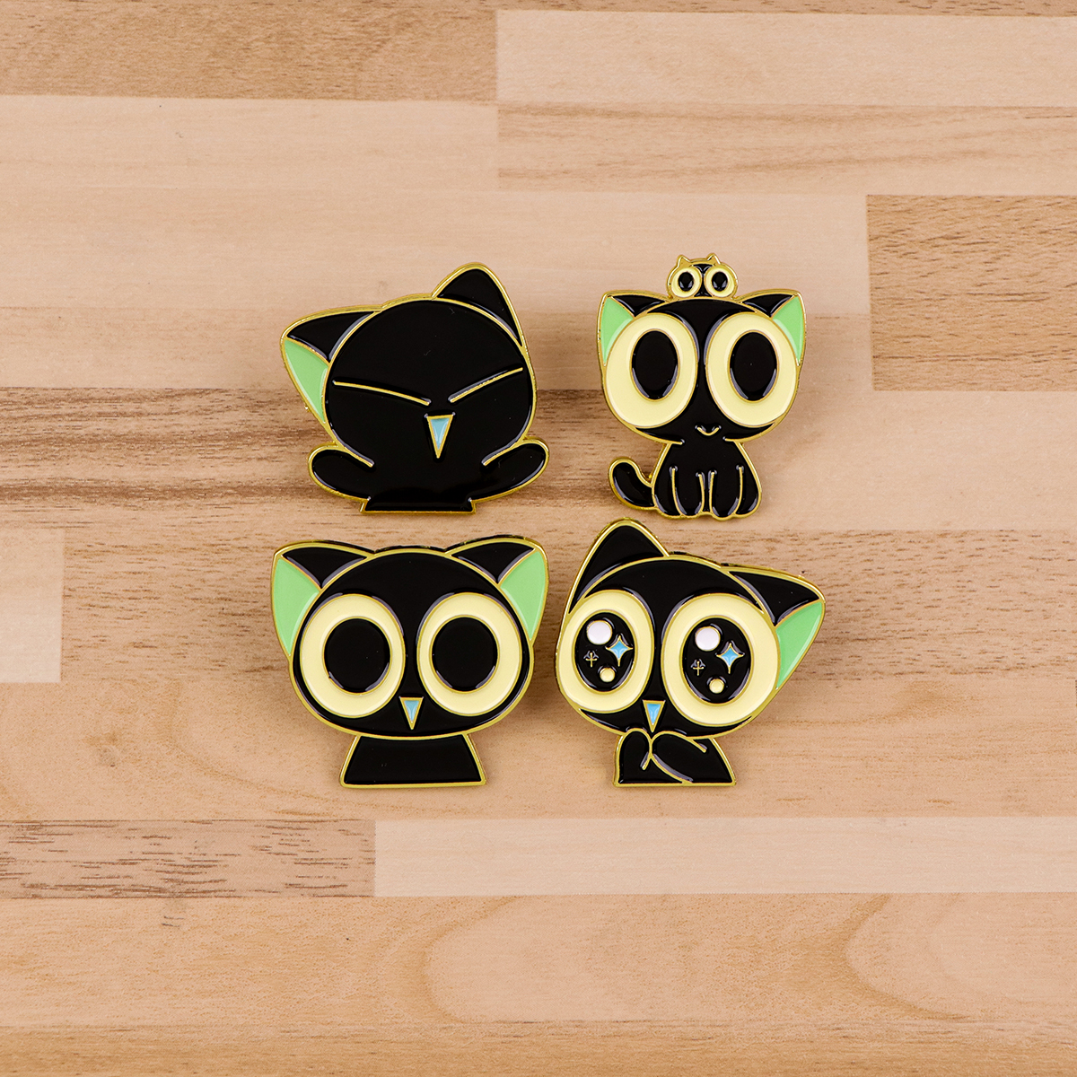 Cute Anime Black Cats Enamel P - огляд і ціна Embroidery Wallpaper