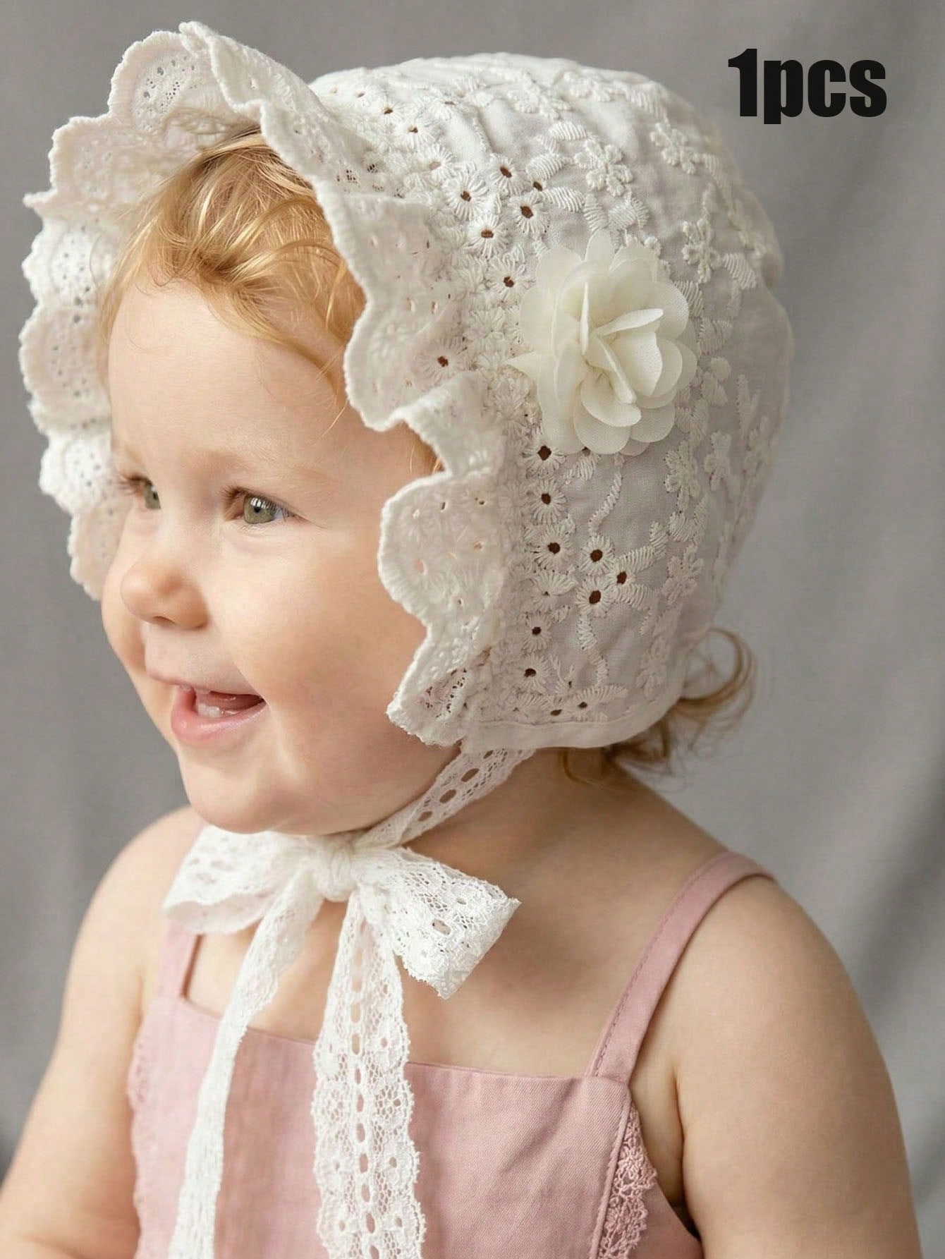 1pcs 6-18M Baby Girls White La - огляд і ціна Embroidery Flower