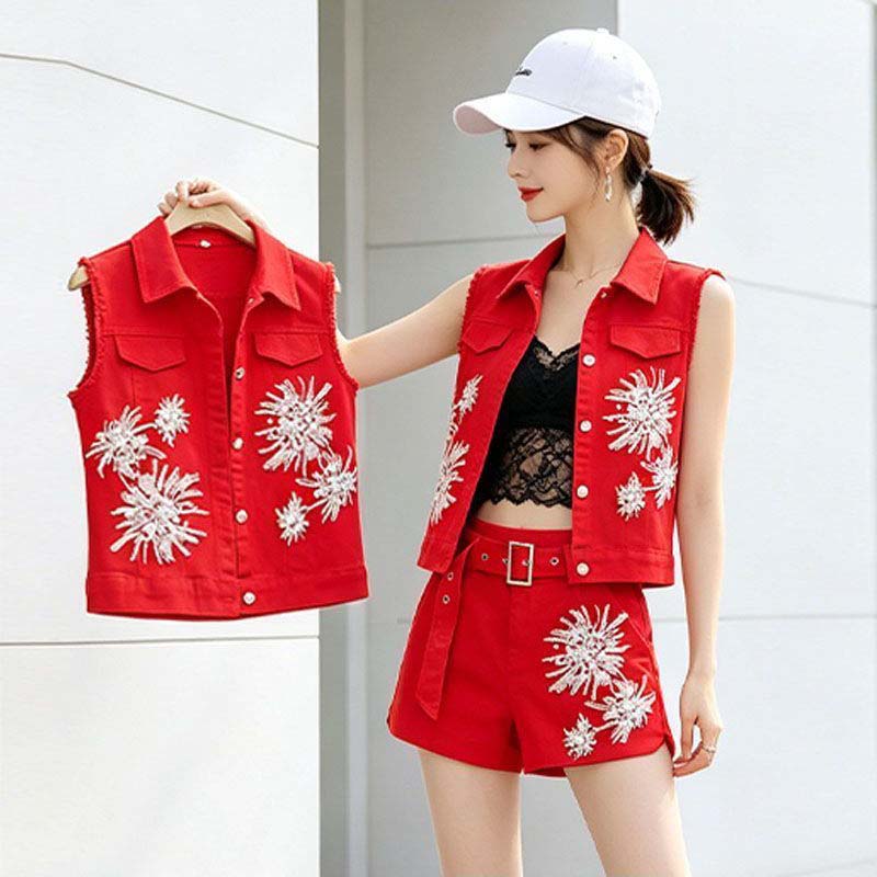 2026 Spring Summer Two piece W - огляд і ціна Embroidery Vest
