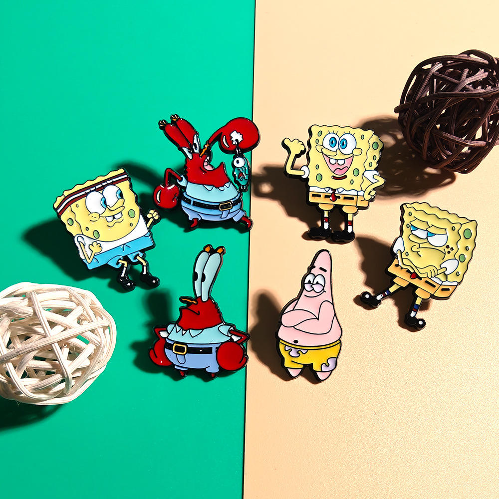 6 Pcs SpongeBob SquarePants An - огляд і ціна Embroidery Wallpaper
