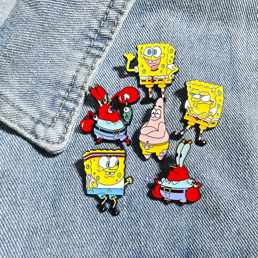 6 Pcs SpongeBob SquarePants An - огляд і ціна Embroidery Wallpaper