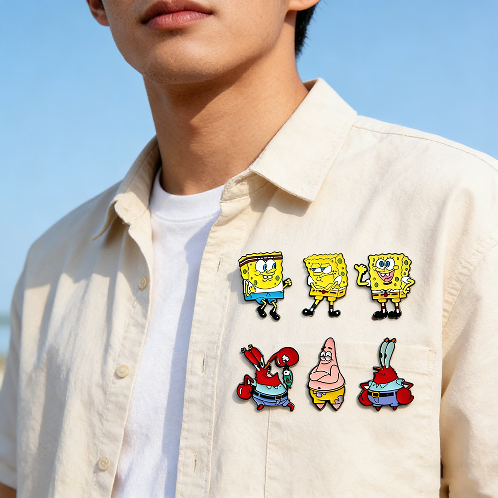 6 Pcs SpongeBob SquarePants An - огляд і ціна Embroidery Wallpaper