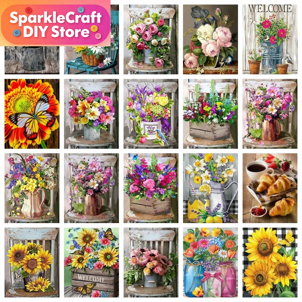 1pc frameless  Diamond Paintin - огляд і ціна Embroidery Flower