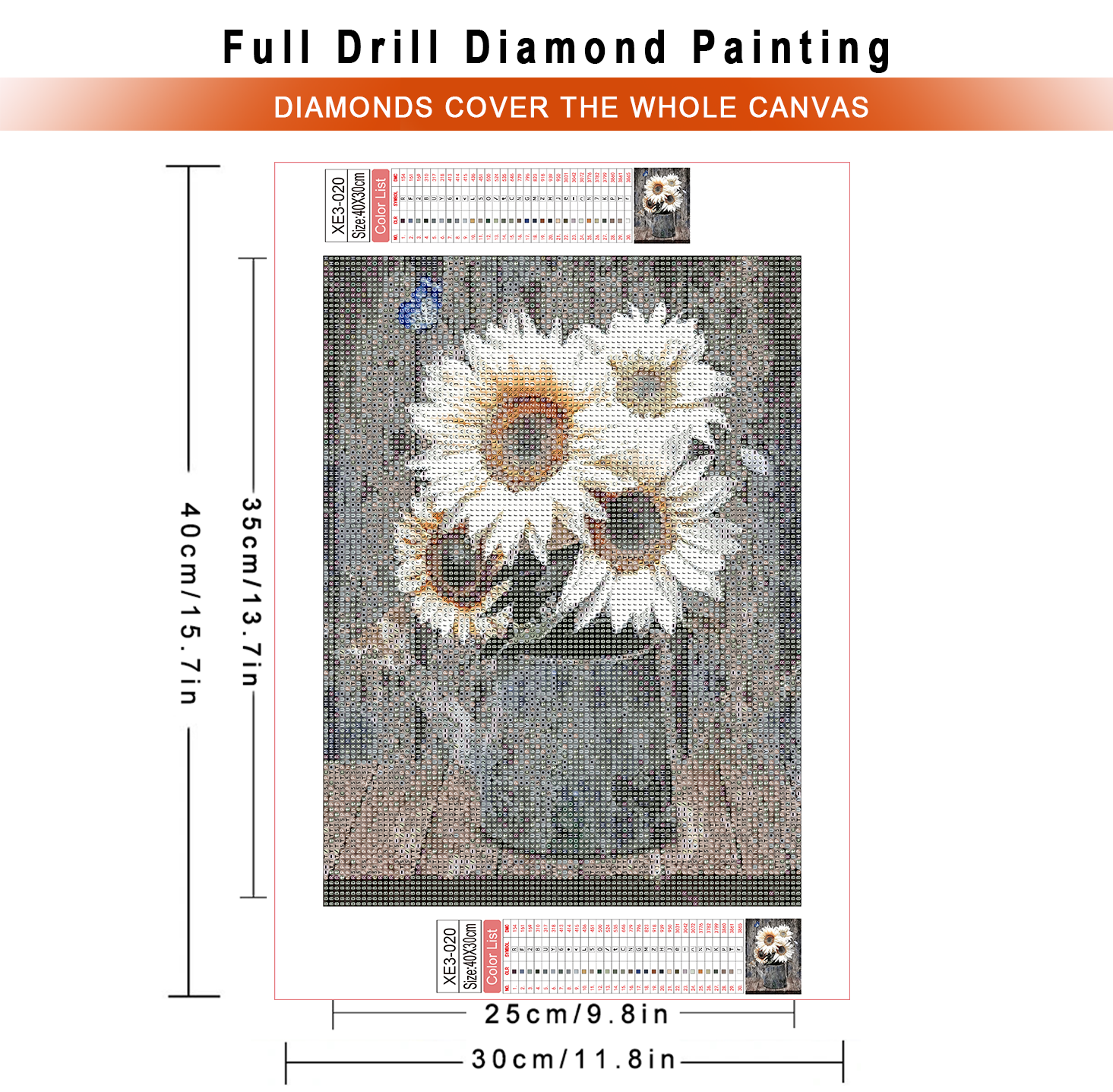 1pc frameless  Diamond Paintin - огляд і ціна Embroidery Flower