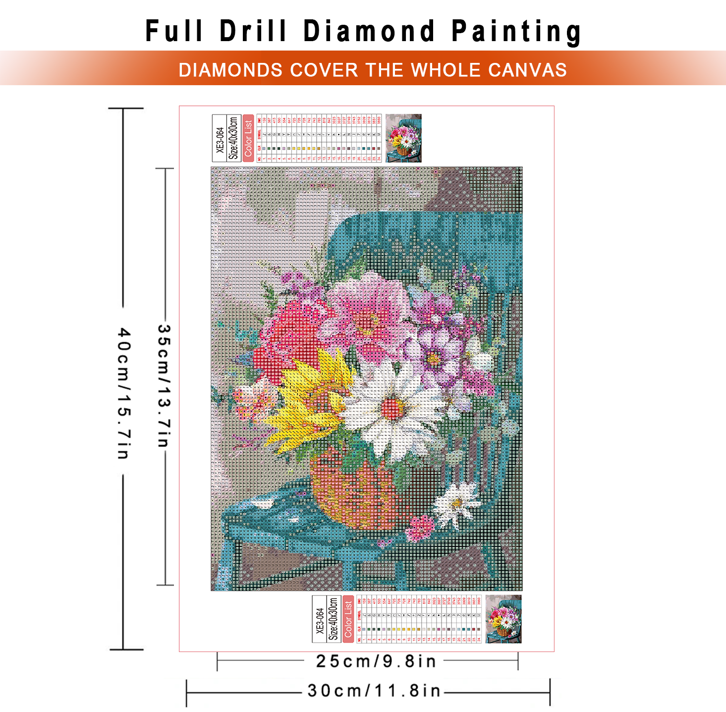 1pc frameless  Diamond Paintin - огляд і ціна Embroidery Flower