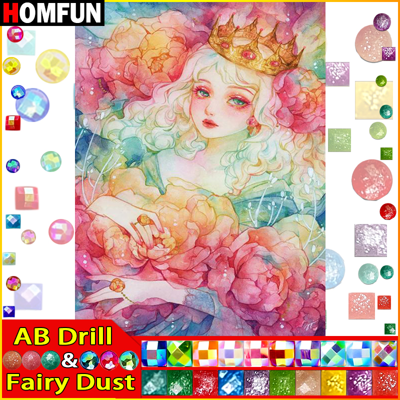 HOMFUN Fairy Dust AB Diamond E - огляд і ціна Embroidery Roll Pattern