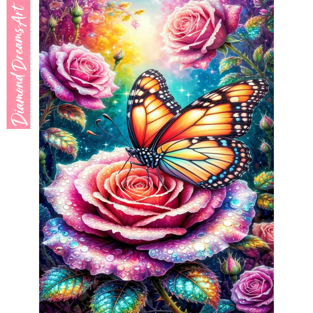 Butterfly Diamond Mosaic 5D DI - огляд і ціна Embroidery Flower