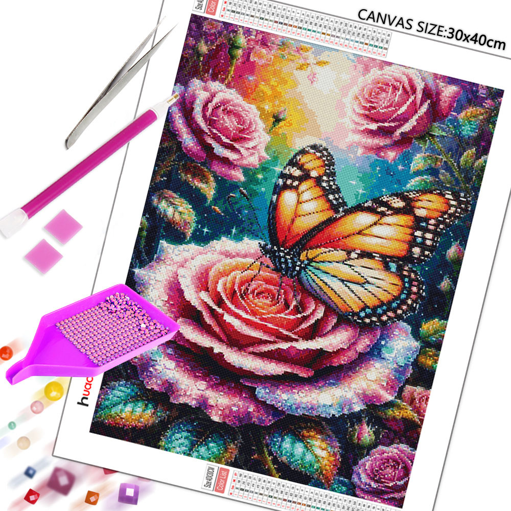 Butterfly Diamond Mosaic 5D DI - огляд і ціна Embroidery Flower