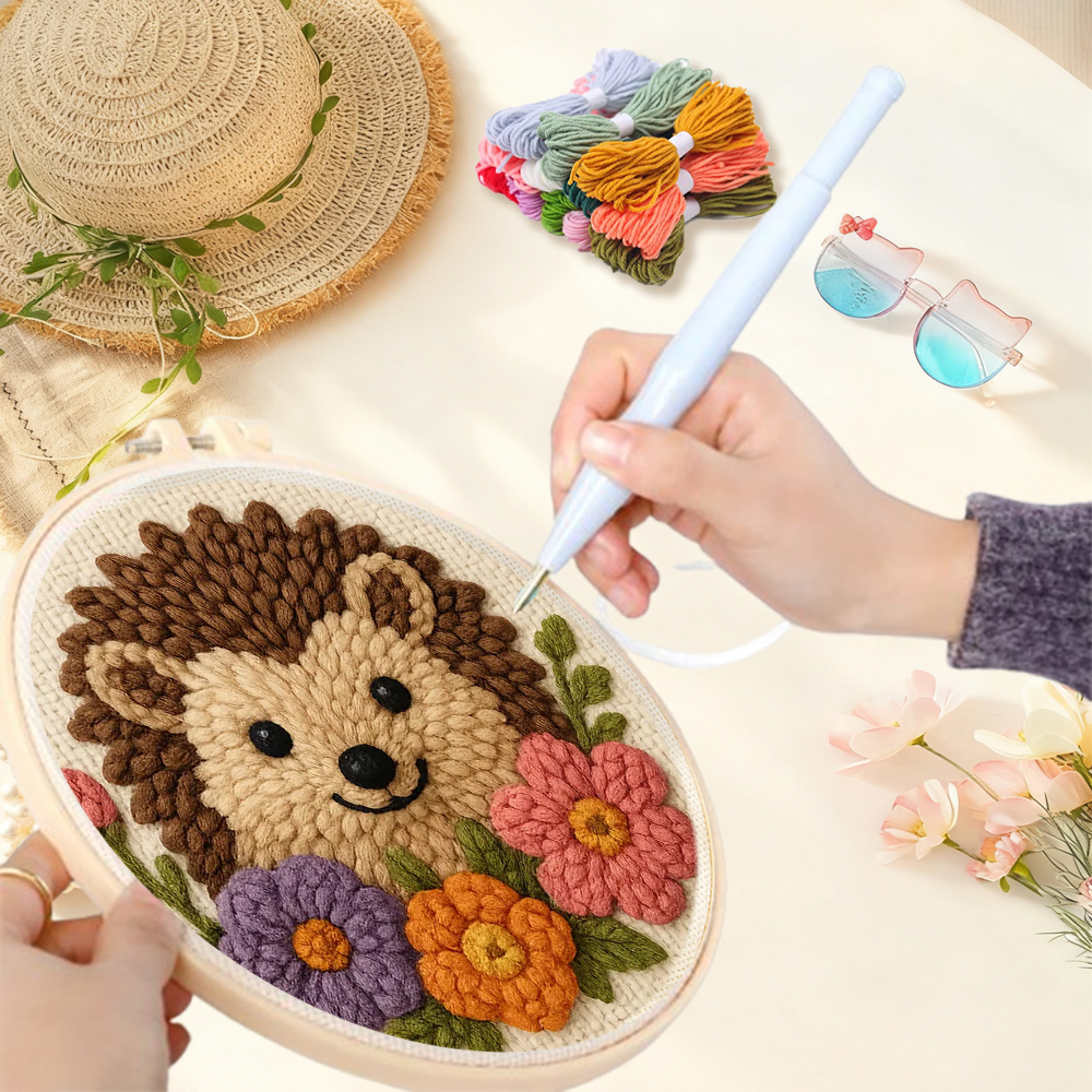 Hedgehog pattern Punch Needle  - огляд і ціна Embroidery Ideas For Bags