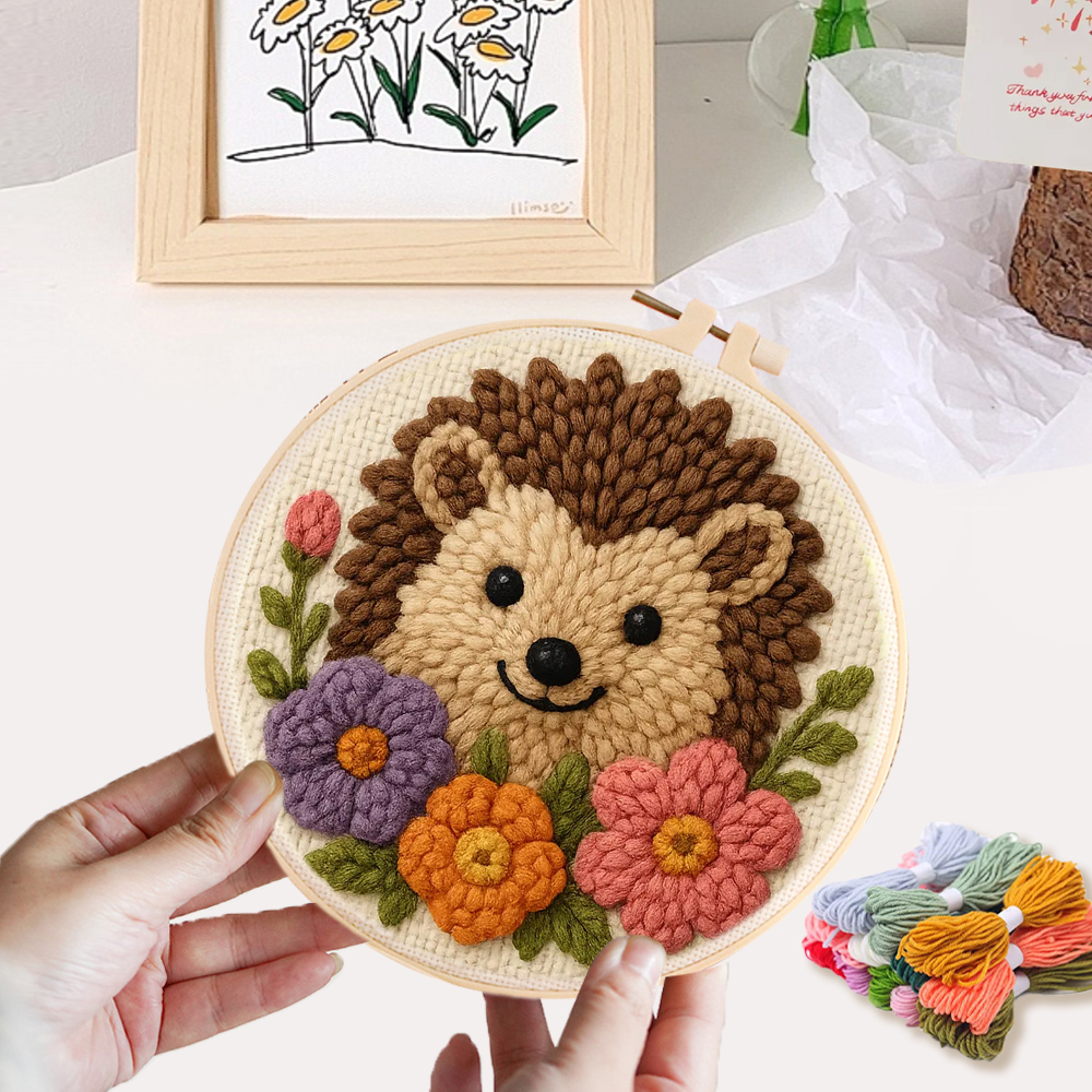 Hedgehog pattern Punch Needle  - огляд і ціна Embroidery Ideas For Bags