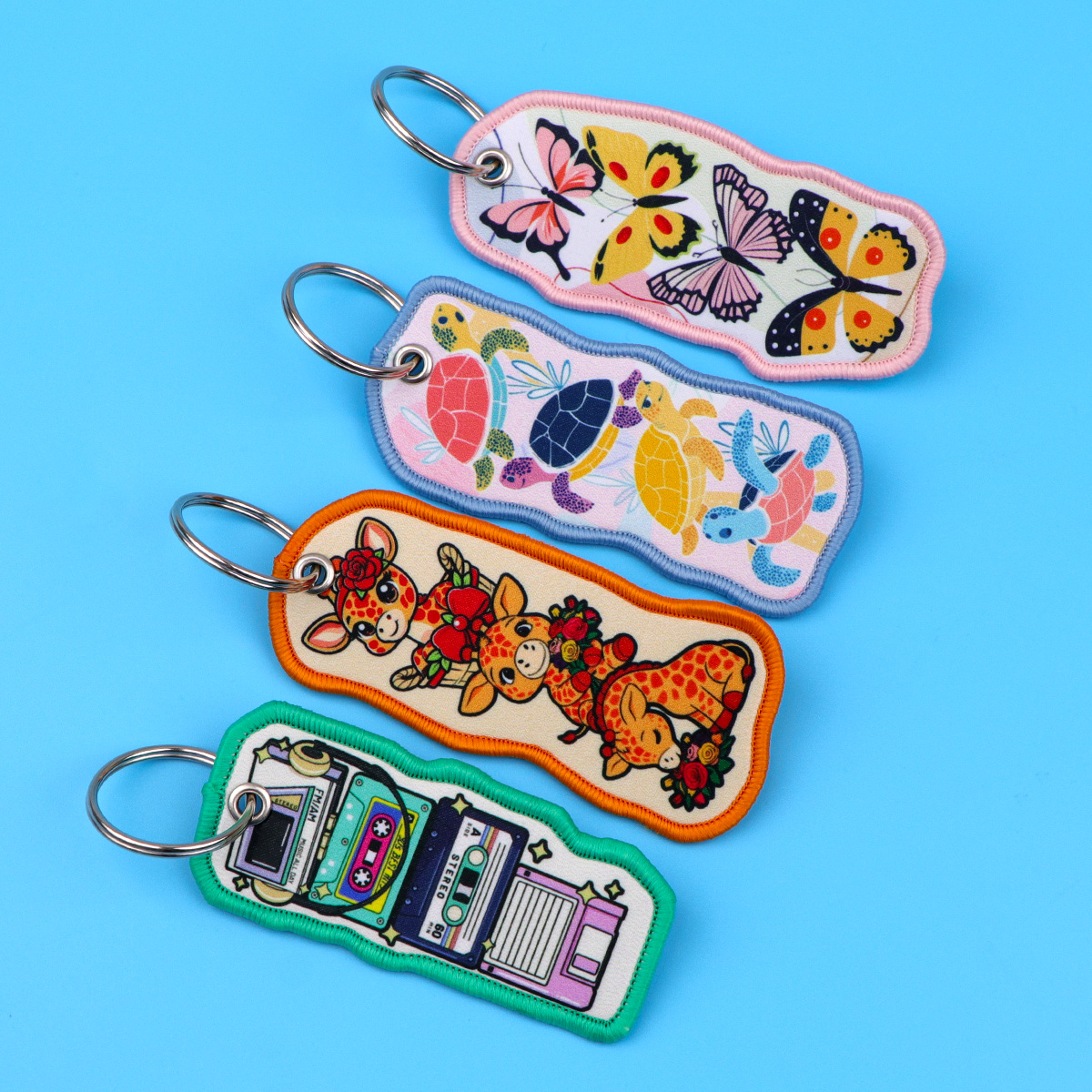1pcs Cartoon Fox Giraffe Keych - огляд і ціна Embroidery Ring
