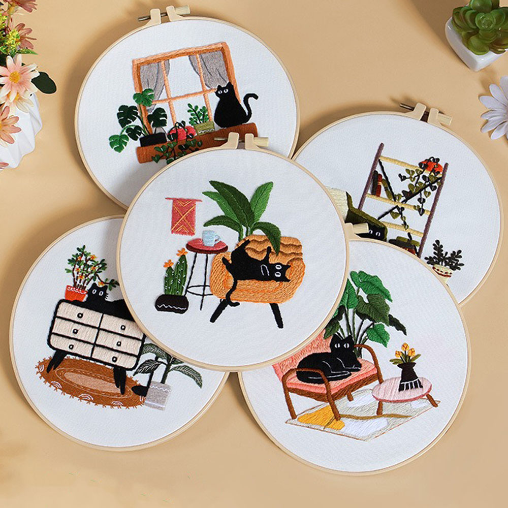 Embroidery Kit with Black Cat  - огляд і ціна Embroidery Ideas For Bags