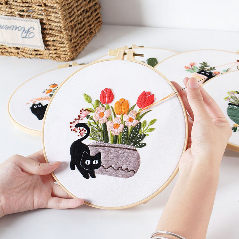 Embroidery Kit with Black Cat  - огляд і ціна Embroidery Ideas For Bags