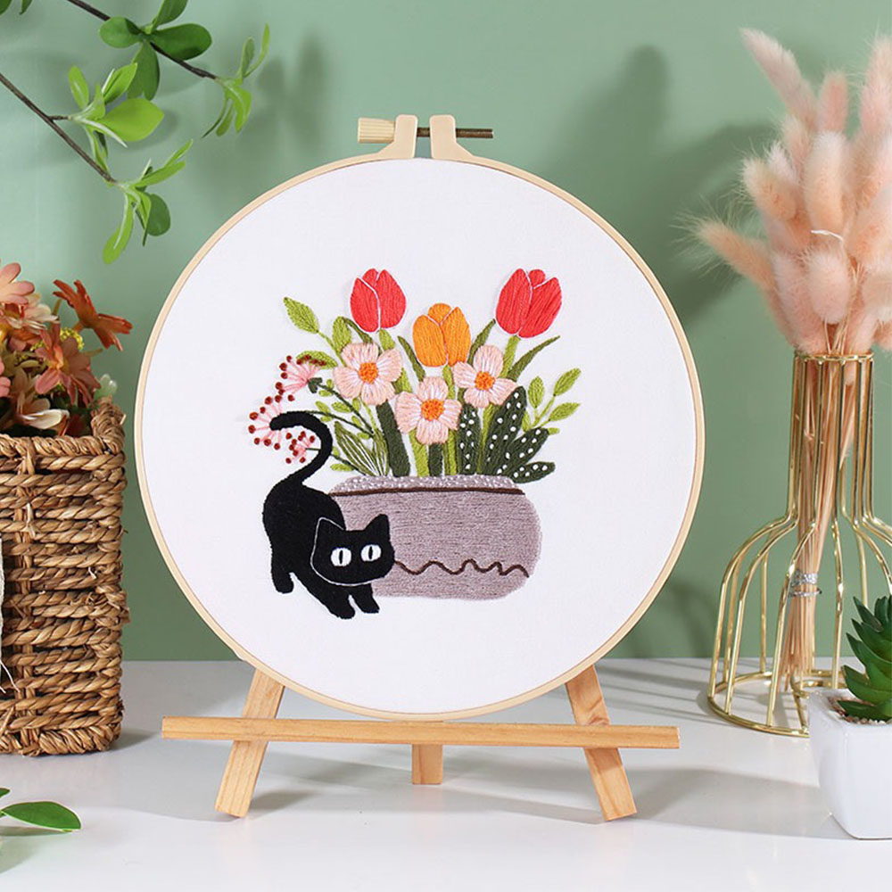 Embroidery Kit with Black Cat  - огляд і ціна Embroidery Ideas For Bags