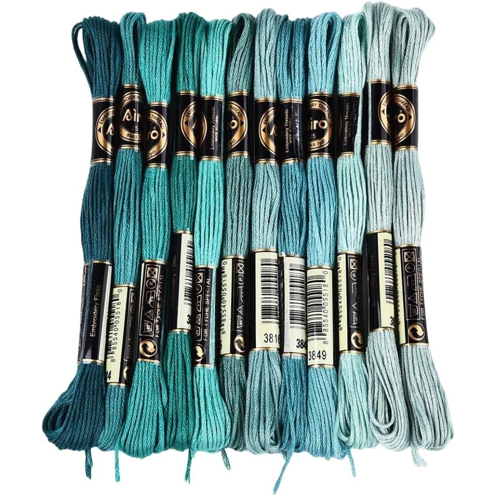 12 Skeins 6 Strands Green Embr - огляд і ціна Embroidery Bracelet