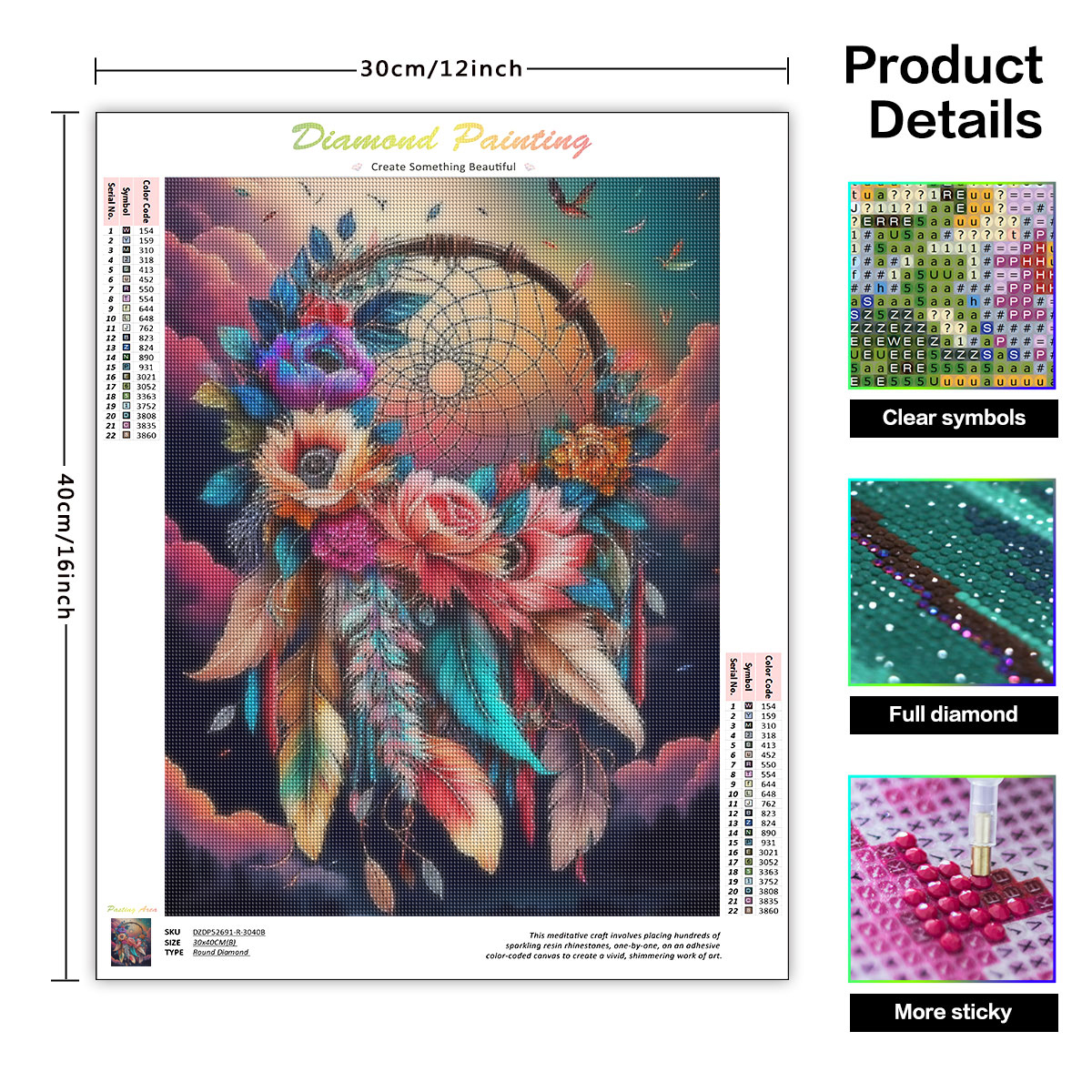 Frameless, Diamond Painting Dr - огляд і ціна Embroidery Flower