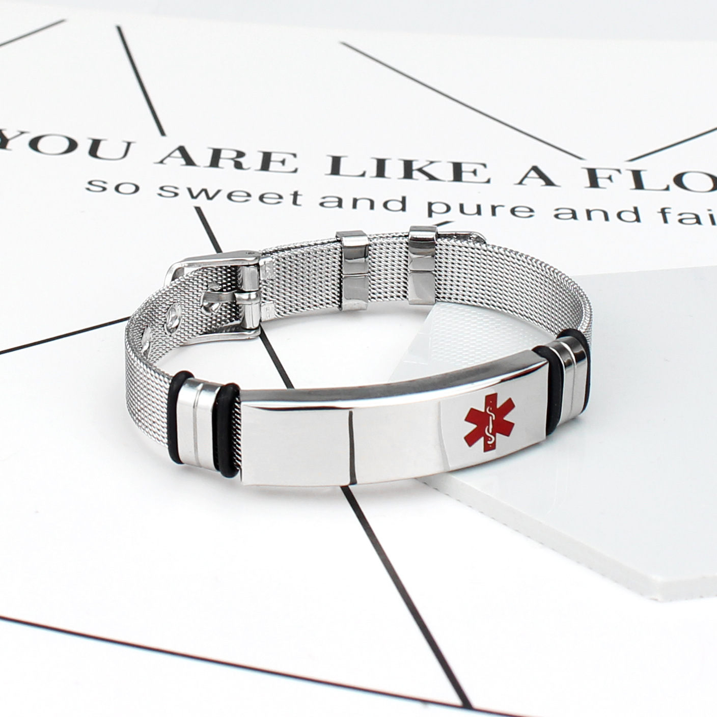 Punk SOS Medical Custom Text B - огляд і ціна Embroidery Charm