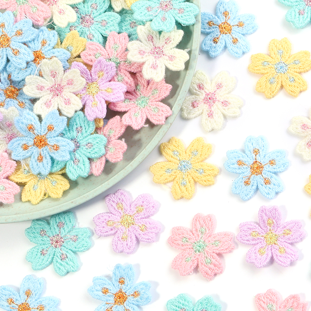 20pcs/lot Colorful 2.4cm Embro - огляд і ціна Embroidery Flower
