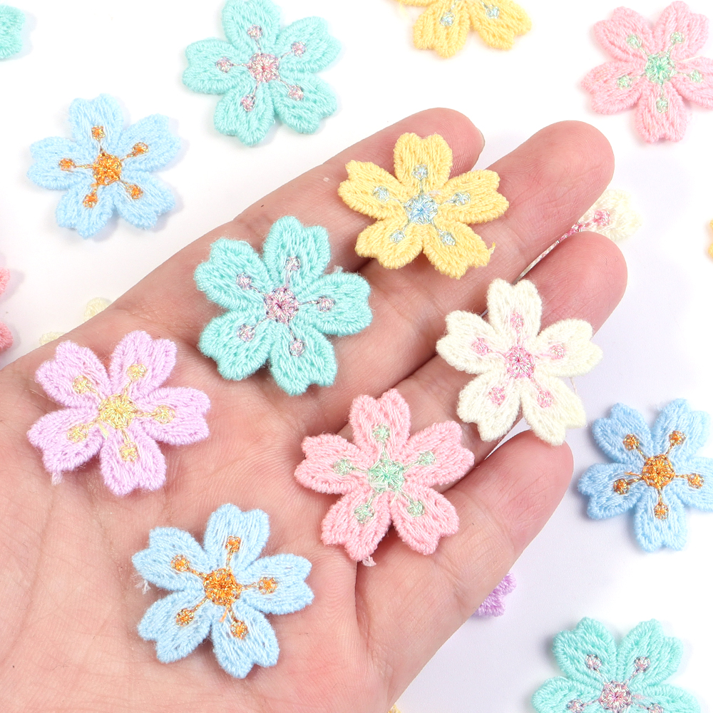 20pcs/lot Colorful 2.4cm Embro - огляд і ціна Embroidery Flower