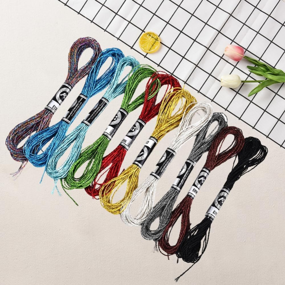 10 Skeins 10 Colors Metallic E - огляд і ціна Embroidery Bracelet