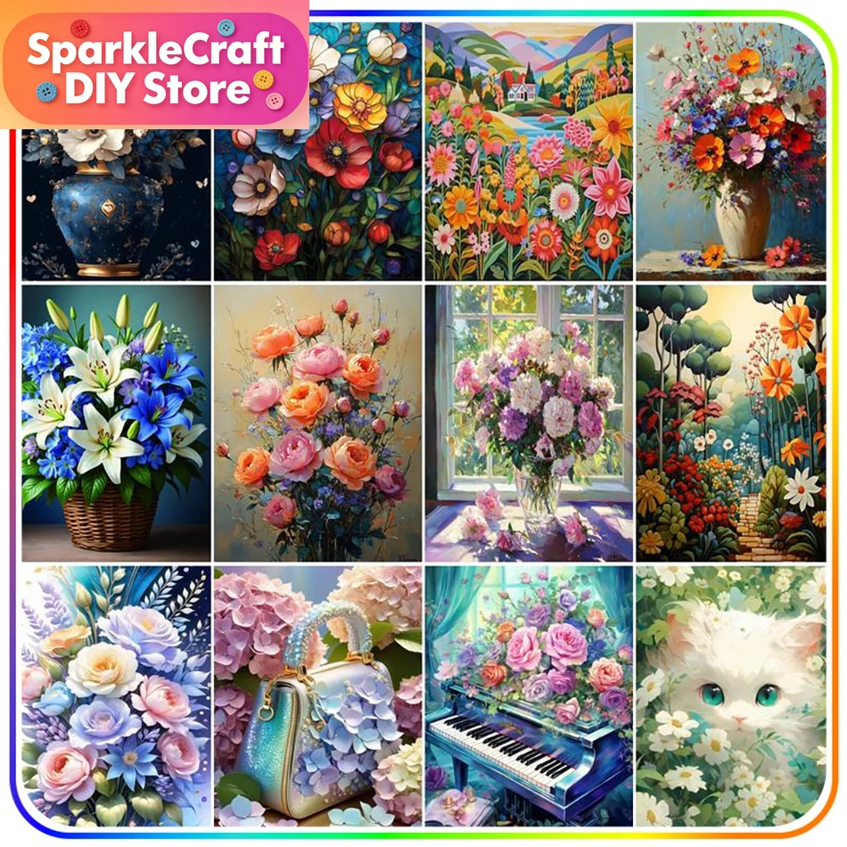 1pc frameless  Diamond Paintin - огляд і ціна Embroidery Flower