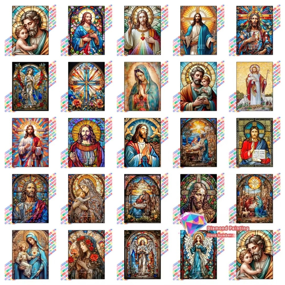 1PC frameless Easter Jesus Squ - огляд і ціна Embroidery Room