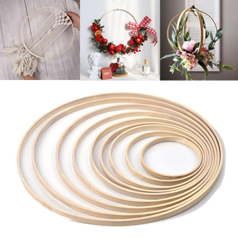 1/5Pcs 8-33cm Wooden DIY Handm - огляд і ціна Embroidery Ring