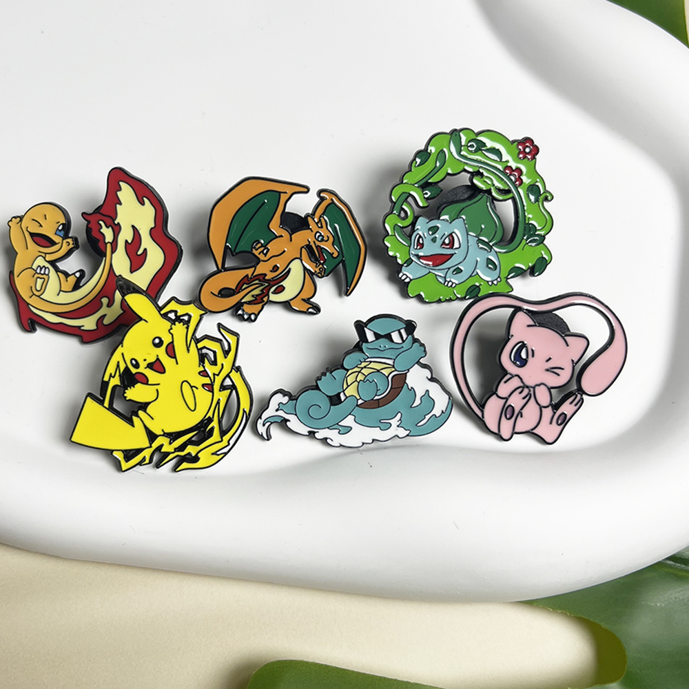 6pcs Anime Pins Set Pokemon En - огляд і ціна Embroidery Wallpaper