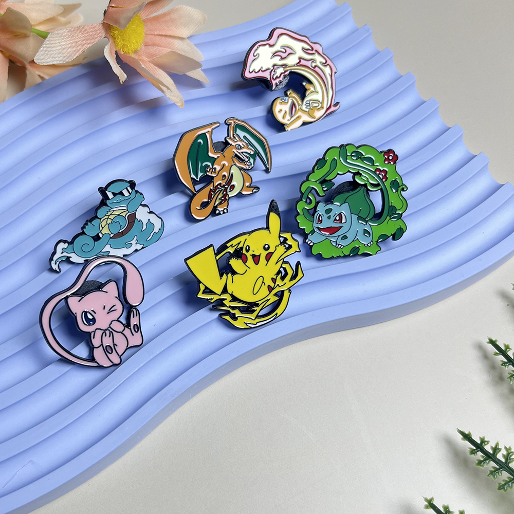 6pcs Anime Pins Set Pokemon En - огляд і ціна Embroidery Wallpaper