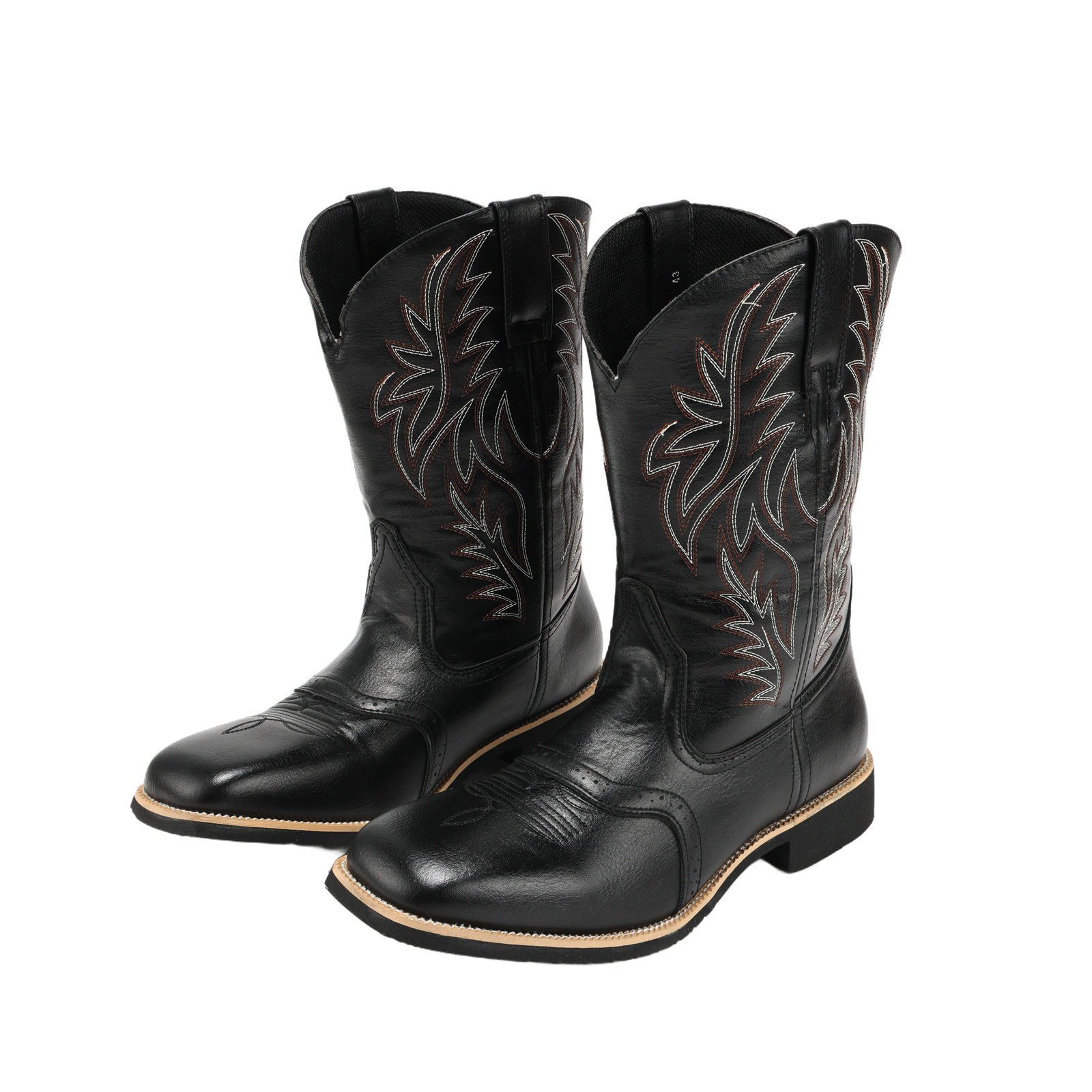 Men Cowboy Boots Embroidery We - огляд і ціна Embroidery On Leather